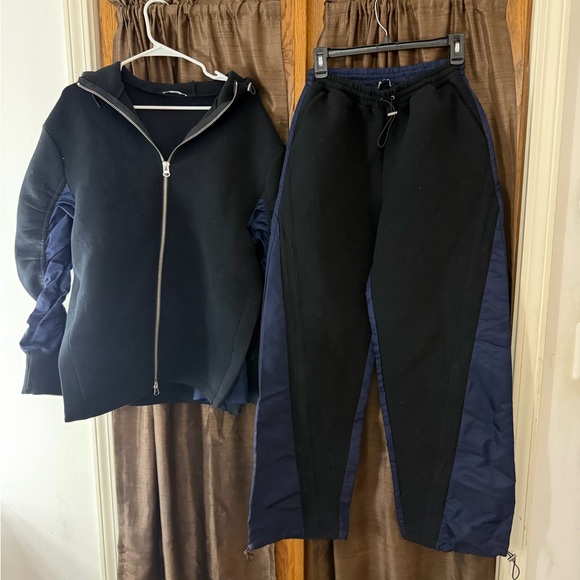 Zara Pants - Zara Women’s Navy/Black Tracksuit Drawstring Pants
 sz M/28 & Jacket Size S / 26